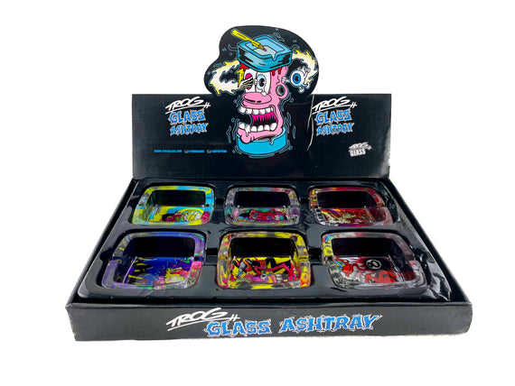 TROG Glass Square Ashtray (6pk)